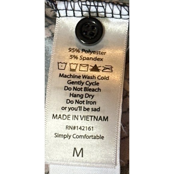 LuLaRoe Simply Comfortable Women's Geometric Blouse Button-Down Size M Polyester - Picture 6 of 12